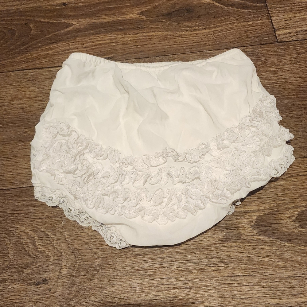 Vintage White Frilly Ruffled Bloomers Panties M
